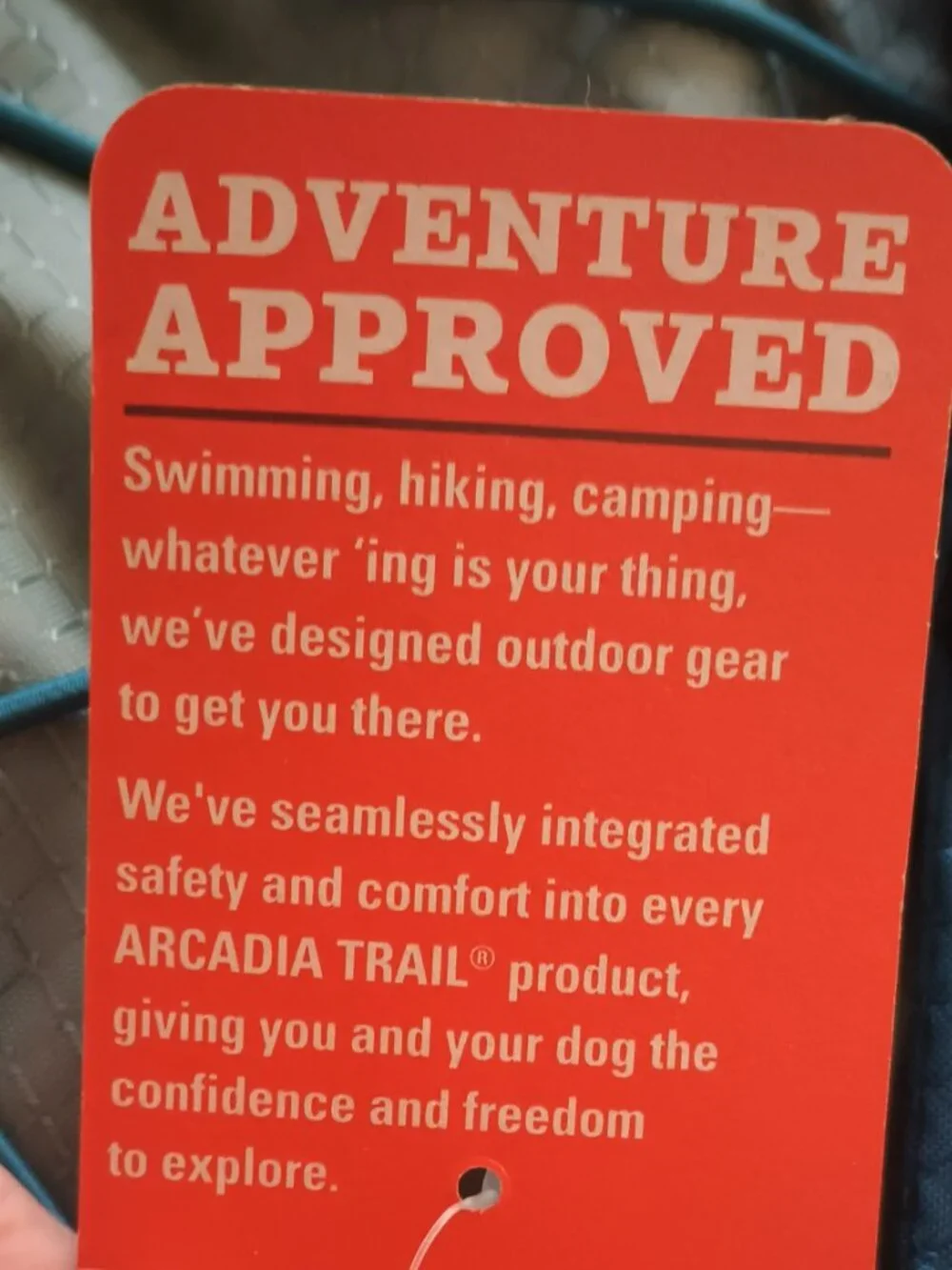 Arcadia Trail Water Bladder Dog Harness Medium Blue Reflective Water Resistant